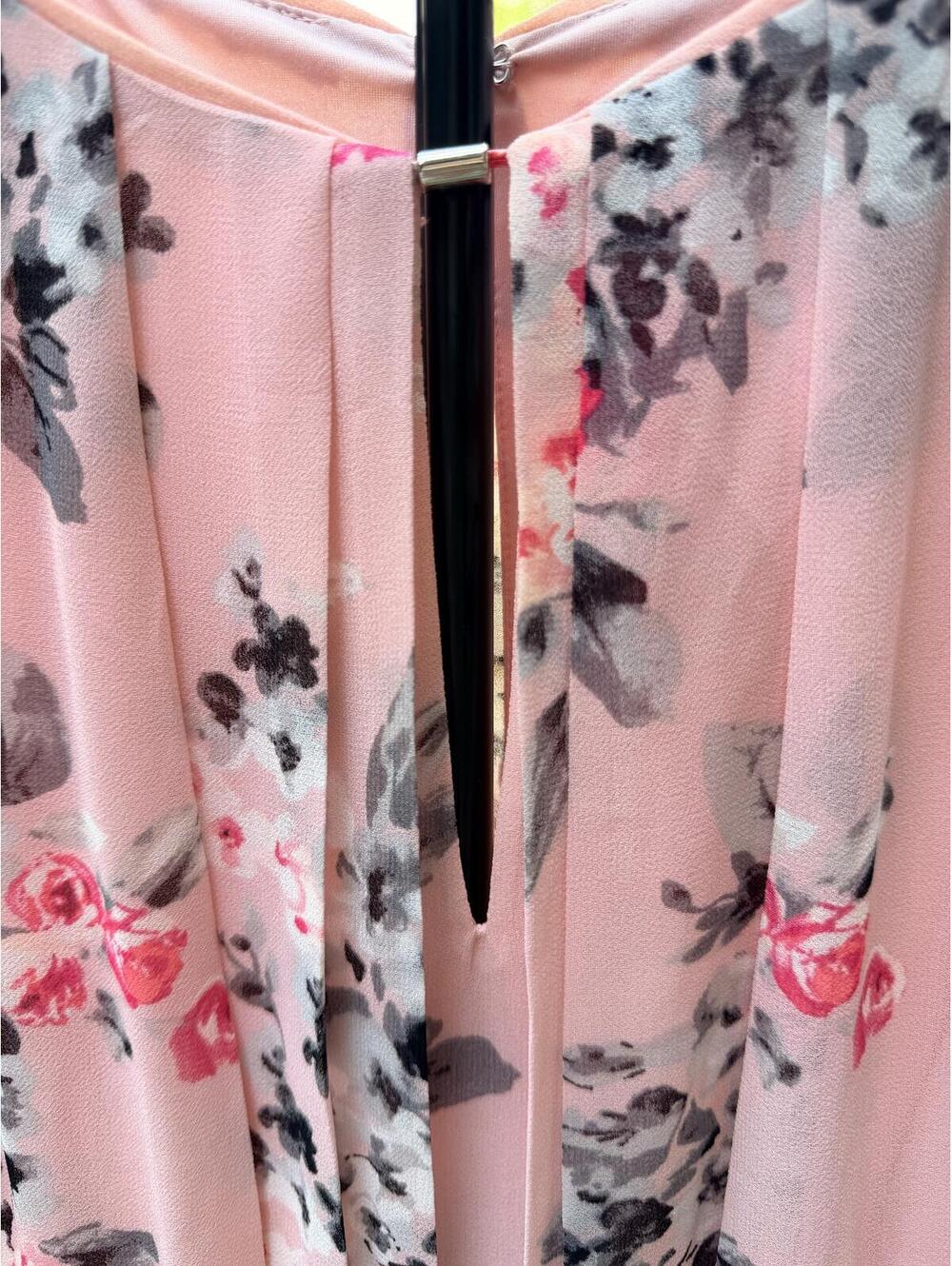 White House Black Market Pink Floral Sleeveless Dress Size 6 - Picture 9 of 9